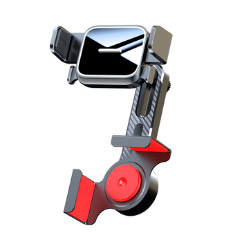 Autótelefon-tartó – alumíniumötvözet alap, automatikus zárás, univerzális középkonzol-kijelző kompatibilitás, kattintásos szerelés