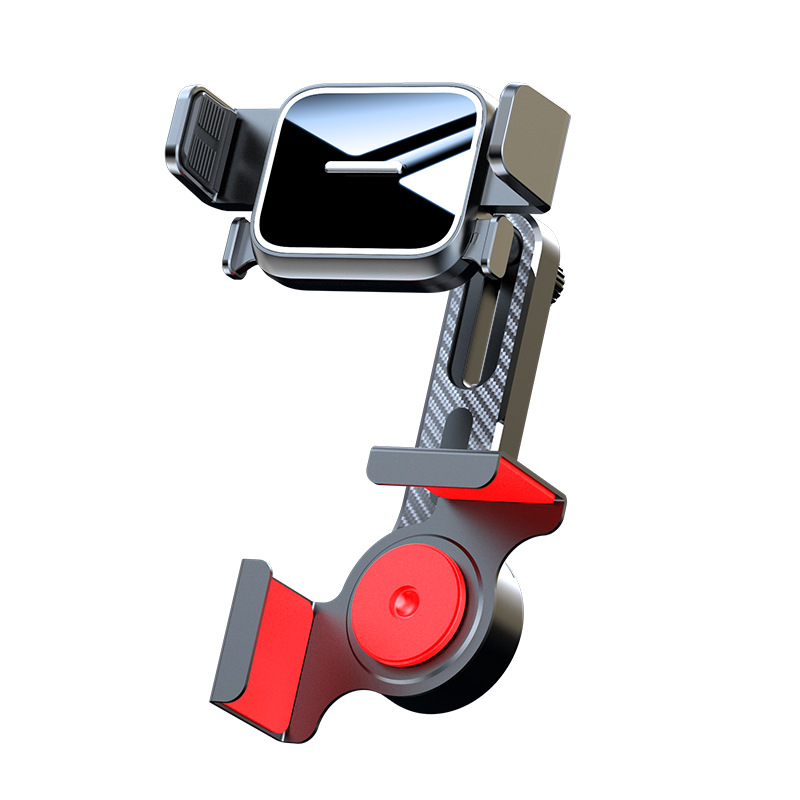 Autótelefon-tartó – alumíniumötvözet alap, automatikus zárás, univerzális középkonzol-kijelző kompatibilitás, kattintásos szerelés