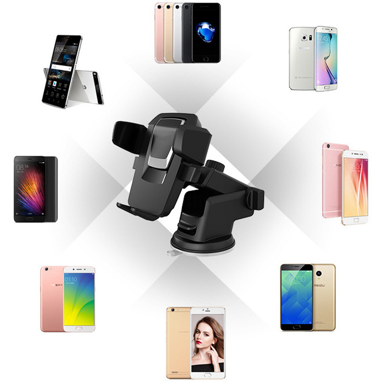 Držiak na telefón do auta, plastové telo, prispôsobiteľný, všeobecný štýl