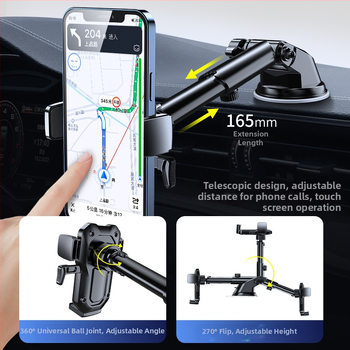 Autótelefon-tartó szívófejjel, univerzális a műszerfalra, navigációs tartó