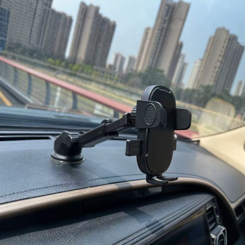 Autótelefon-tartó szívókorongos, univerzális kompatibilitás, 7.5W vezeték nélküli töltés, elülső szélvédőre, modell HH35