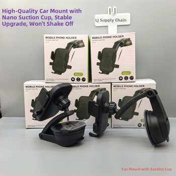 Autós telefontartó szívófejes rögzítéssel, univerzális a műszerfalhoz, minimalista dizájn