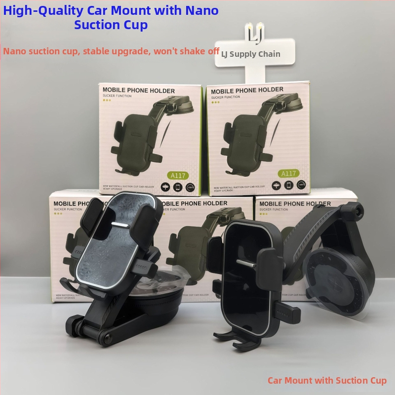 Autós telefontartó szívófejes rögzítéssel, univerzális a műszerfalhoz, minimalista dizájn