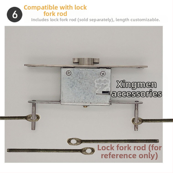 Rokas durvju slēdzene no nerūsējoša tērauda, centrālā rotācijas vadība, slēgtais mehānisms, matēta apdare, mūsdienīgs minimālisma dizains
