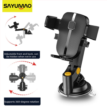 Autótelefon-tartó szívófejes alapú, műszerfalra szerelhető, 360°-os forgás, automatikus szorítás egygombos zárással