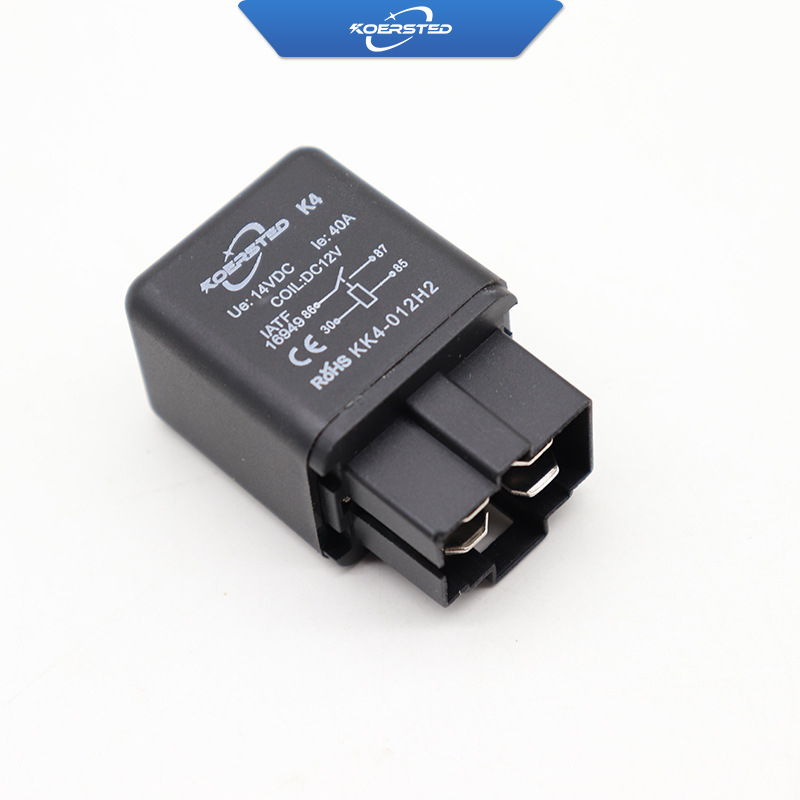Korsted KS-K4 4-pinu auto relejs 12V/24V A/C ventilatoram, miglas lukturiem, centrālais slēdzējs