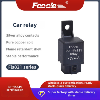 FOOCLES/Ferres automobiļu relejs ventilatoram un gaisa kondicionēšanai, 4 pinu, noslēgts RTT7114