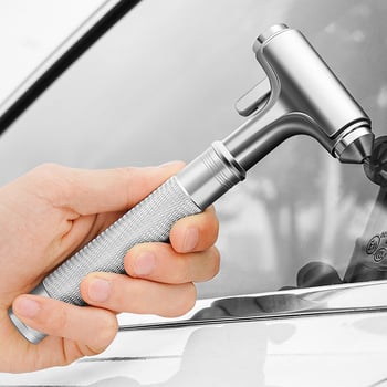 Автомобилен спешен чук за безопасност – 3-в-1 спасяващ инструмент с чупач на прозорци, алуминиева сплав + волфрамова стомана, 429 g