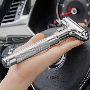 Автомобилен спешен чук за безопасност – 3-в-1 спасяващ инструмент с чупач на прозорци, алуминиева сплав + волфрамова стомана, 429 g