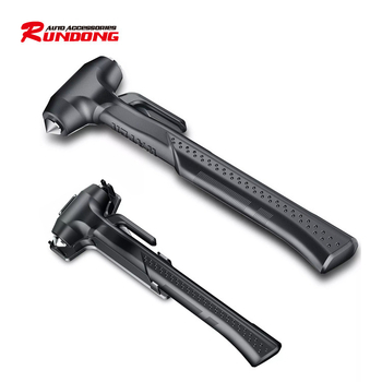 Automobilski metalni sigurnosni čekić — višenamjenski alat za bijeg, razbijač stakla s oštricom za rezanje; 45# karbonska čelika; 238 g; Marka: RUNDONG AUTO ACCESSORIES