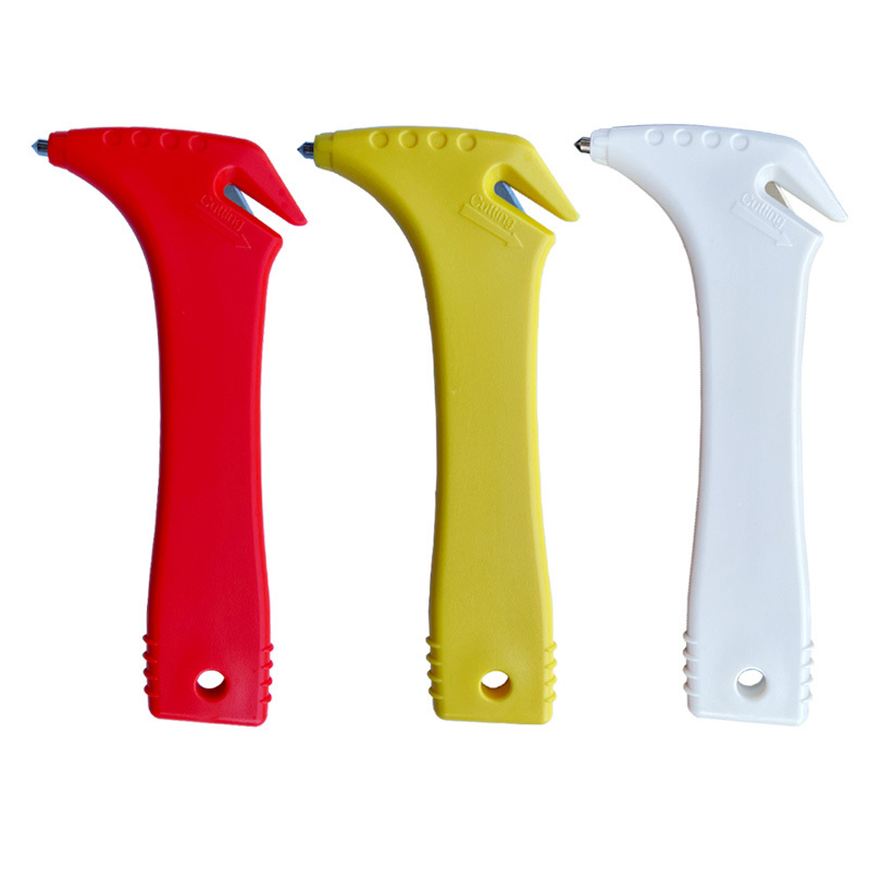 Autó biztonsági kalapács – kétfunkciós vészhelyzeti eszköz üvegbetörővel és menekülési funkcióval; Anyag: ABS+acél; Tömeg: 53 g; Márka: Car shixing