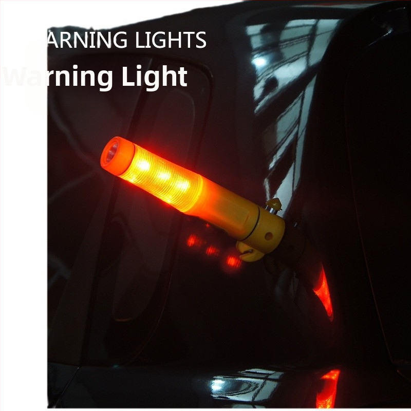 Auto sigurnosni čekić Town head – 4 u 1: čekić za razbijanje stakla, LED svjetlo, alat za spašavanje (Materijal: ABS plast, magnet; Težina: 155 g)