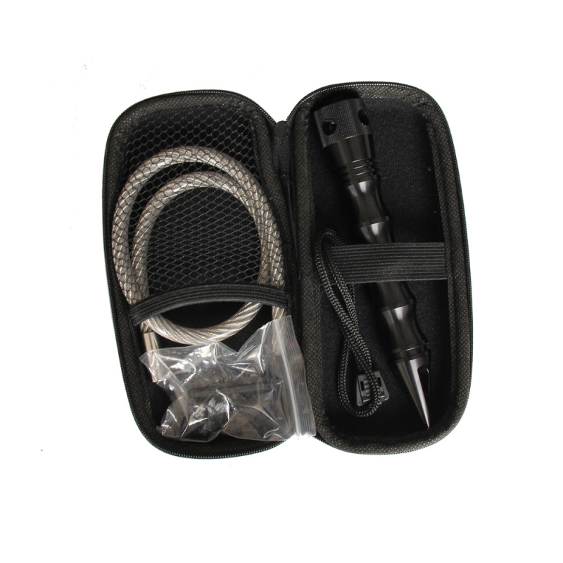 Többcélú védekező ostor autóüveg-törővel — vészhelyzeti menekítő eszköz, alumínium-magnézium ötvözet, 235 g, testreszabható dizájn, licencelt magáncímke