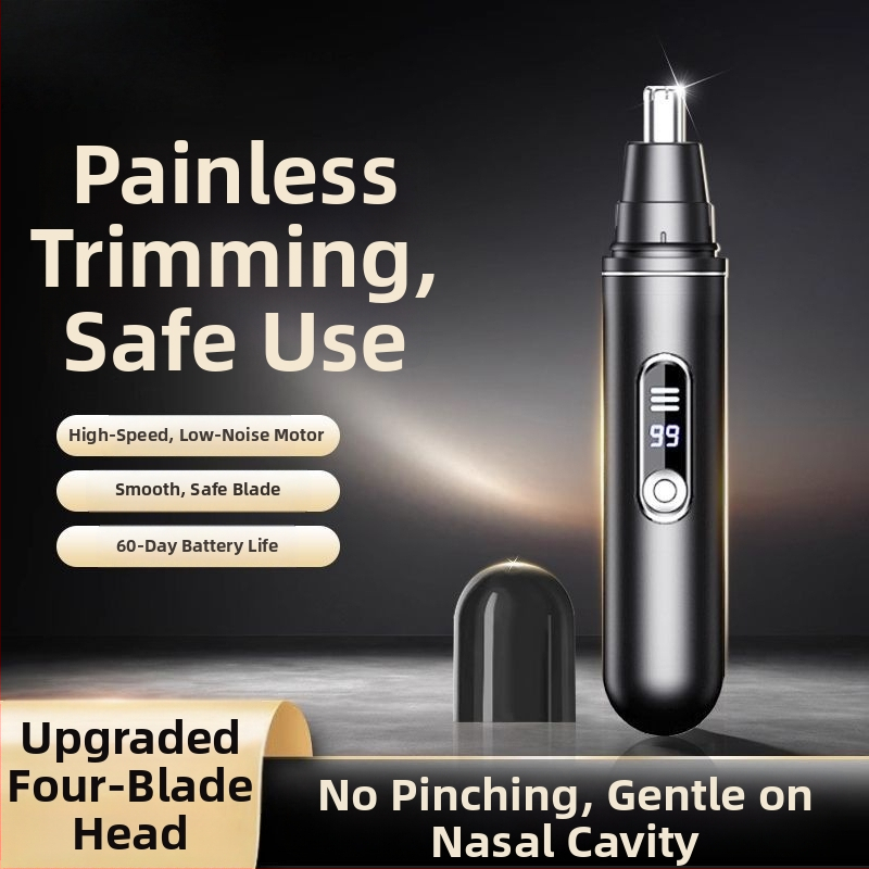 Nina-karva trimmer - Saksa täpsus, terad pestavad, ohutu lõikus, töötab patareidega