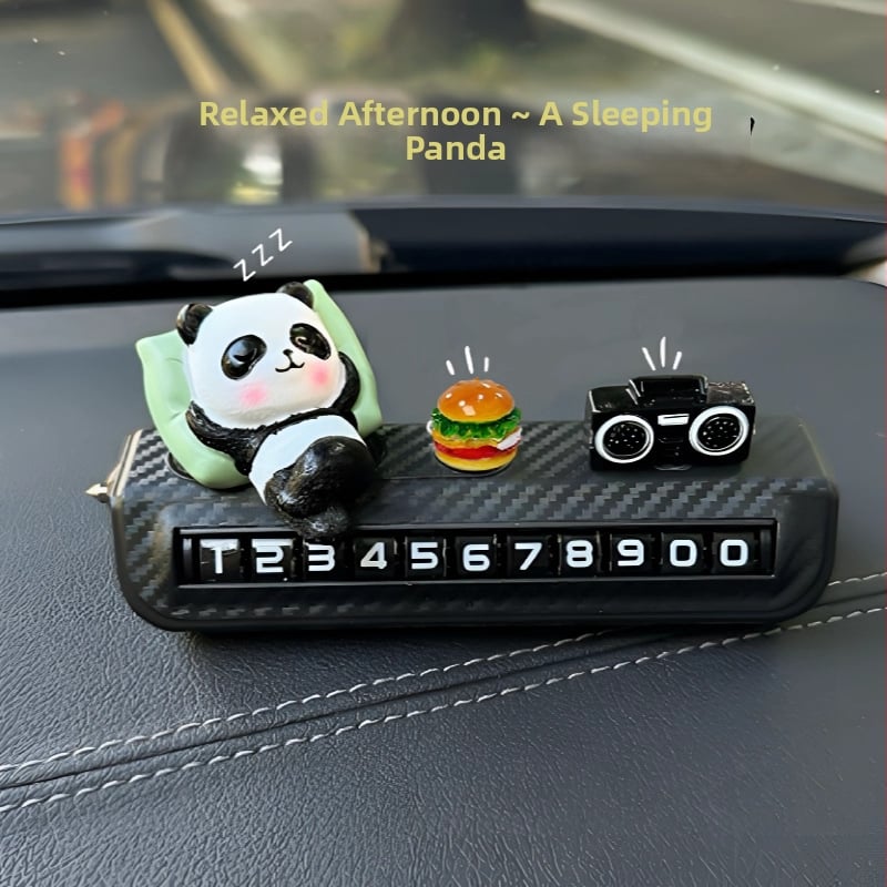 Плюшена панда украса за кола – модел 00002, пластмасова, код Sydr-001s, скрит тип