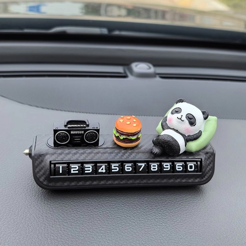 Плюшена панда украса за кола – модел 00002, пластмасова, код Sydr-001s, скрит тип
