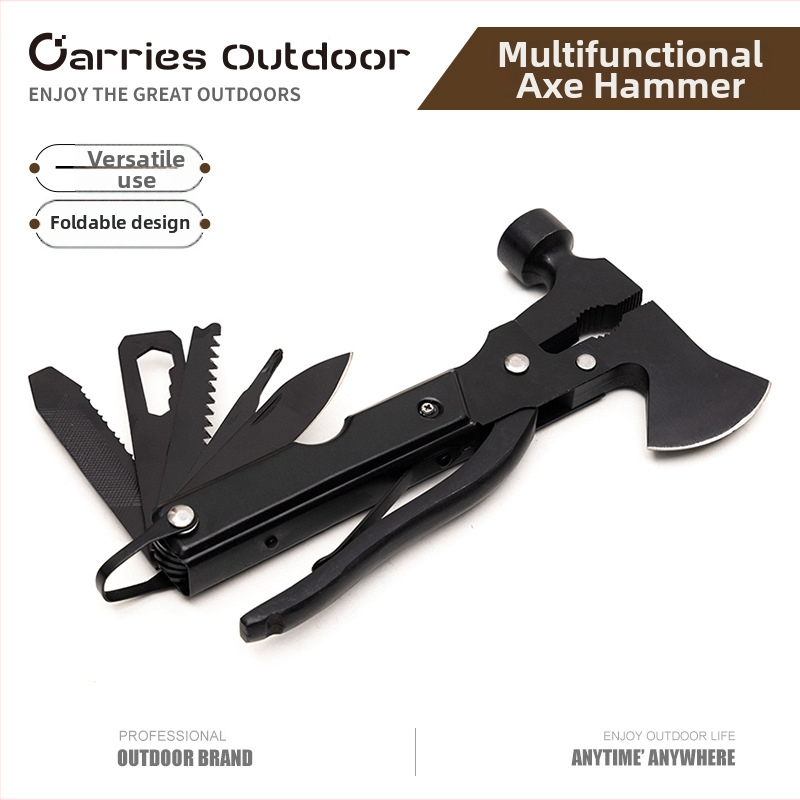 Case Többfunkciós túlélőeszköz szabadban való kempingezéshez: fejszefejű kalapács, életmentő kalapács, elsősegély-kiegészítők