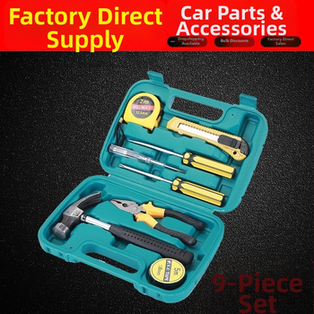 Automobiļu instrumentu kaste, 9 daļu komplekts auto un mājas lietošanai, instrumenti no sakausējuma tērauda