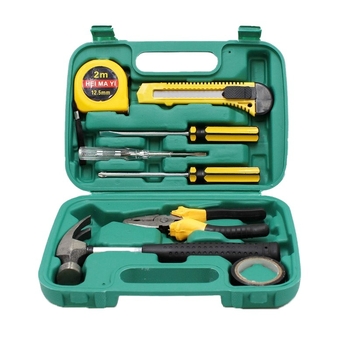 Automobiļu instrumentu kaste, 9 daļu komplekts auto un mājas lietošanai, instrumenti no sakausējuma tērauda