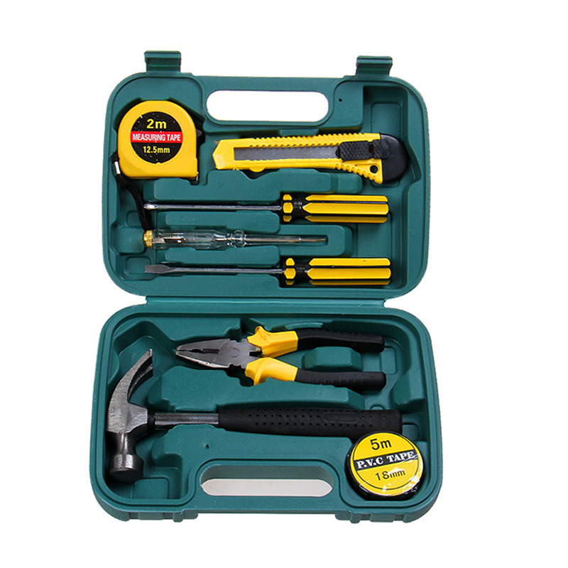 Automobiļu instrumentu kaste, 9 daļu komplekts auto un mājas lietošanai, instrumenti no sakausējuma tērauda