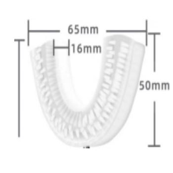 Szonikus U-alakú elektromos fogkefe Dupont sörtékkel, kék fényű fertőtlenítés, vezeték nélküli töltőállvány