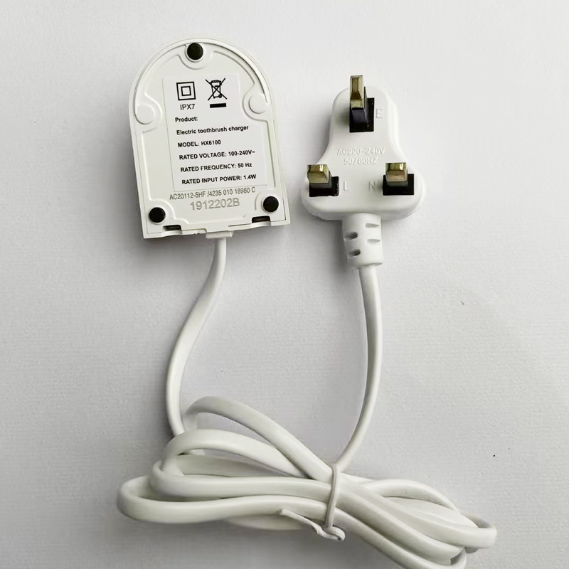 HX6100 brit szabványú elektromos fogkefetöltő – indukciós töltés, töltőalap, 100-240V, 1.4W, tömeg 75 g