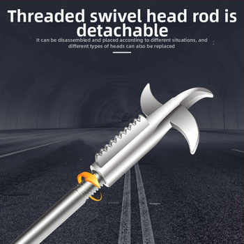 Nerūsējošā tērauda riepas akmeņu tīrīšanas rīks ar daudzfunkcionālu āķi