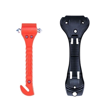 Automobilski sigurnosni čekić 2-u-1 za nužni izlaz, dvostruki čekić za razbijanje prozora, od ABS-a i karbonske čelika, 145 g, prilagodba dostupna, licencirana privatna marka