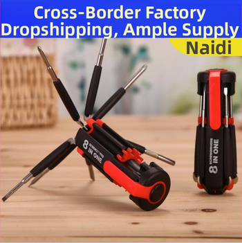 Κατσαβίδι 8 σε 1 με LED φακό, από ατσάλι 45#, βάρος 0,2 kg