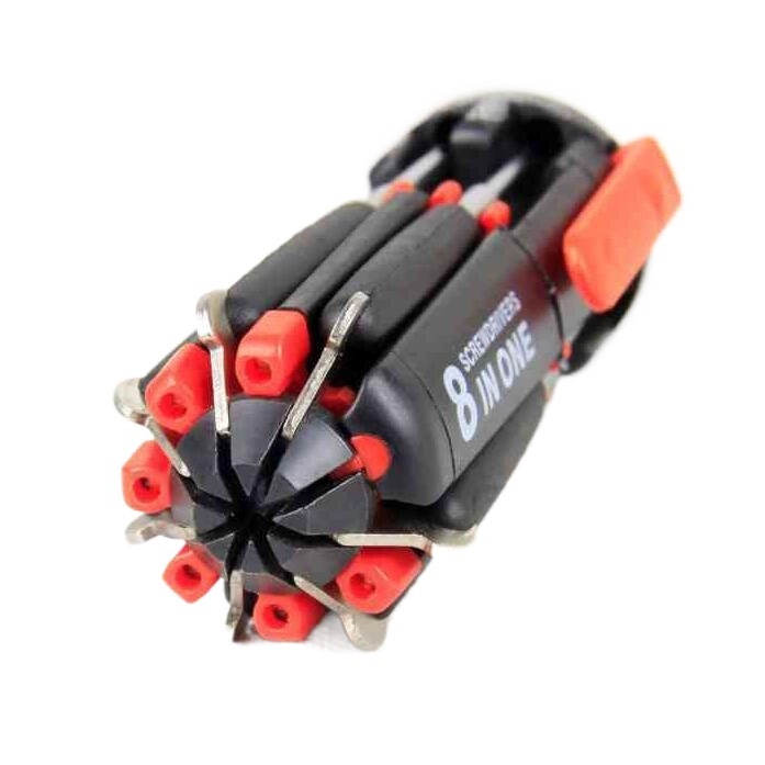 Κατσαβίδι 8 σε 1 με LED φακό, από ατσάλι 45#, βάρος 0,2 kg