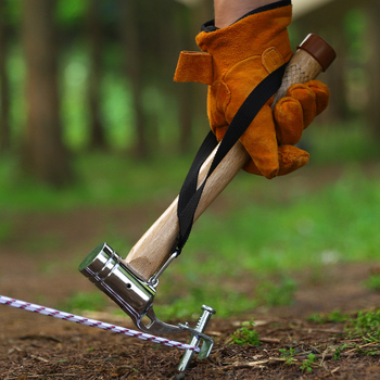Kültéri többfunkciós acélkalapács, fából készült nyéllel, kempinghez és sátrakhoz, beépített szegkihúzóval