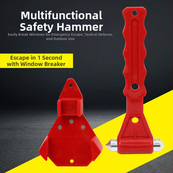 Jing Hongshun automašīnas drošības āmurs ar logu laušanas funkciju un jostas griezēju, kompakts ārkārtas instruments — Modeļa RB, Nav imports