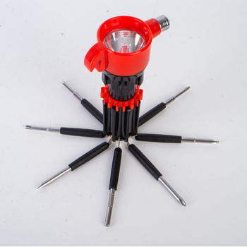 Set odvijača 8-u-1 s prijenosnim alatom i sigurnosnim čekićem, FZ-900 Phillips i ravna glava, karbonska čelika