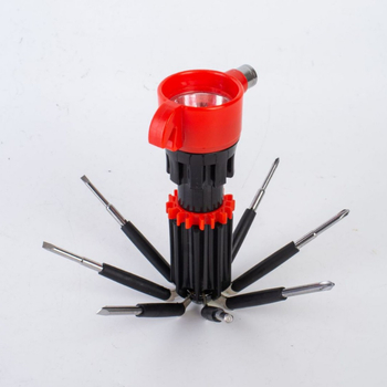 Set odvijača 8-u-1 s prijenosnim alatom i sigurnosnim čekićem, FZ-900 Phillips i ravna glava, karbonska čelika