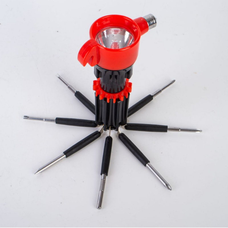 Set odvijača 8-u-1 s prijenosnim alatom i sigurnosnim čekićem, FZ-900 Phillips i ravna glava, karbonska čelika