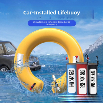 Automātisks transportlīdzekļa glābšanas riņķis ar loga laušanas ierīci, automašīnas glābšanas aprīkojums noslīkšanai, plūdošā iekārta soma