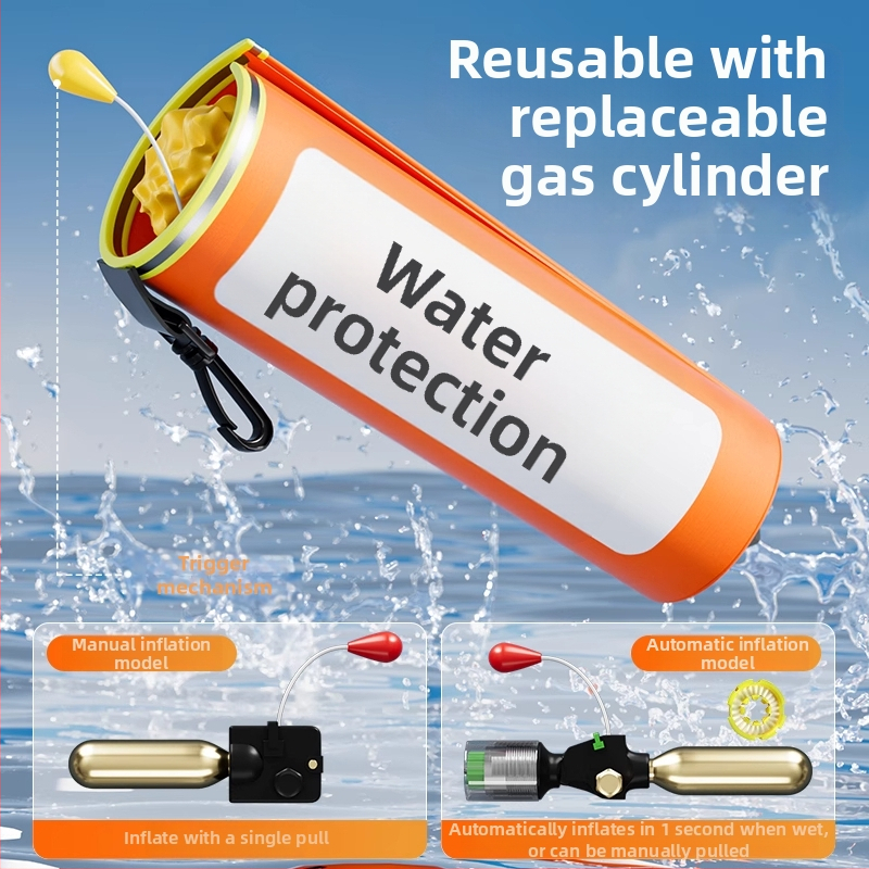 Automātisks transportlīdzekļa glābšanas riņķis ar loga laušanas ierīci, automašīnas glābšanas aprīkojums noslīkšanai, plūdošā iekārta soma