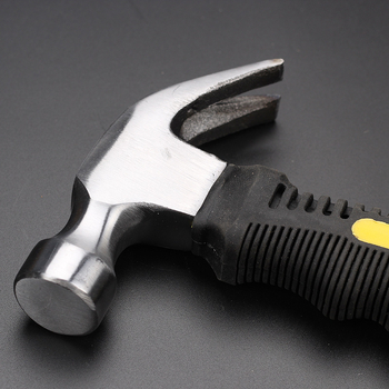 Mini nagų plaktukas su nagais, plieninė galva, plastikinė rankena, 290 g, automobilio avarinis įrankis