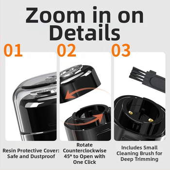 Elektromos borotva forgófejű (1 fej), brushless motor, akkumulátor nélkül