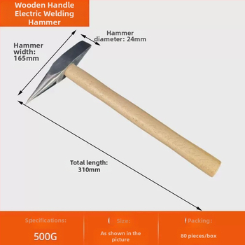 Elektriko plaktukas, anglies plieno galva, medinė rankena, grynasis svoris 0,5 kg