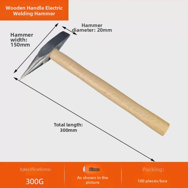 Elektriko plaktukas, anglies plieno galva, medinė rankena, grynasis svoris 0,5 kg