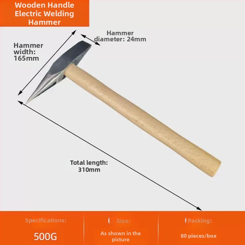 Elektriko plaktukas, anglies plieno galva, medinė rankena, grynasis svoris 0,5 kg