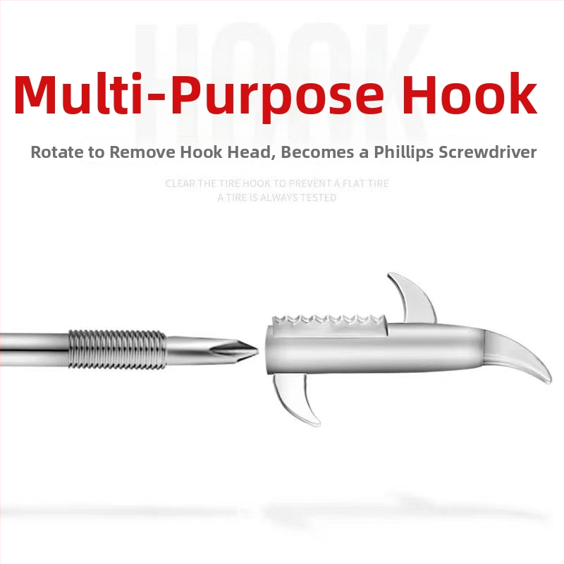 Nerūsējošā tērauda riepu akmeņu tīrīšanas āķis – daudzfunkcionāls automobiļu tīrīšanas instruments akmeņu noņemšanai