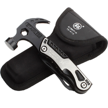 Nagų plaktukas su įrankių plieno galva, lango plyšimo ir evakuacijos įrankiai, atsuktuvas – FO-4113, lauko daugiafunkcis