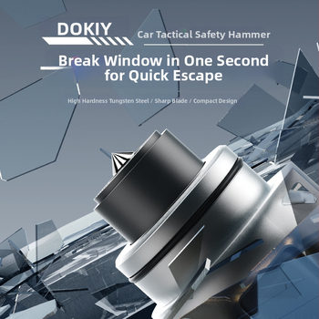 Bochi εργαλείο διάσωσης αυτοκινήτου — μίνι φορητό δι-λειτουργικό εργαλείο διάσωσης έκτακτης ανάγκης; σφυρί θραύσης γυαλιού και μαχαίρι ασφαλείας; Υλικό: χάλυβας βολφράμιο + κράμα ψευδάργύρου + ABS; βάρος 0,15; διαθέσιμη προσαρμογή