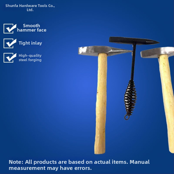 Suvirinimo plaktukas su plokščia galva — anglies plieno galva; medinis kotas; svoris 300 g / 500 g; Kai Cheng