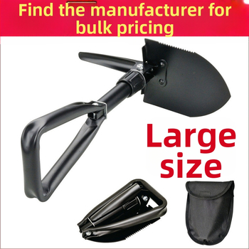 Daudzfunkcionāla saliekamā inženierlāpsta kempingam un izdzīvošanai, pašizsardzībai un automašīnas ārkārtas aprīkojumam; nerūsējošs tērauds; saliekamā konstrukcija; pārnēsājama