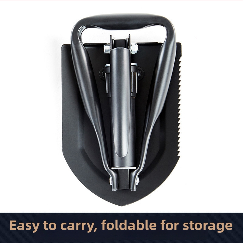 Daudzfunkcionāla saliekamā inženierlāpsta kempingam un izdzīvošanai, pašizsardzībai un automašīnas ārkārtas aprīkojumam; nerūsējošs tērauds; saliekamā konstrukcija; pārnēsājama