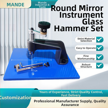 Apaļā spoguļa instrumentu un divgalvains stikla āmurs komplekts precīzai stikla griešanai