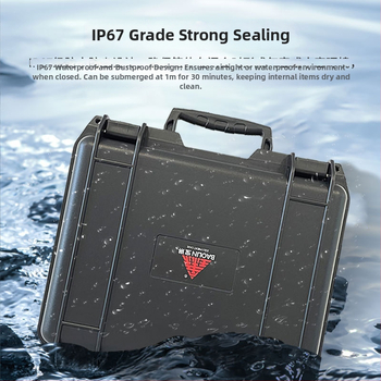 Pārvadājamā PP plastmasas instrumentu kārba ar IP67 ūdensizturību, izgatavota ar blow molding konstrukciju, mitrumu un korozijai izturīga, svars 1,25 kg